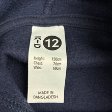 Load image into Gallery viewer, Unisex KID, navy cotton blend fleece lined hoodie, EUC, size 12,  