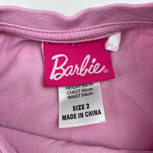 Load image into Gallery viewer, Girls Barbie, pink cotton t-shirt, GUC, size 2,  