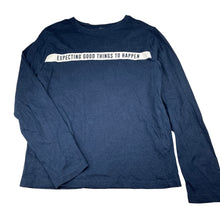 Load image into Gallery viewer, Unisex Max, navy cotton long sleeve t-shirt, GUC, size 11-12,  