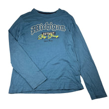 Load image into Gallery viewer, Boys Max, blue cotton long sleeve t-shirt, EUC, size 11-12,  