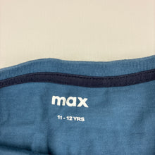 Load image into Gallery viewer, Boys Max, blue cotton long sleeve t-shirt, EUC, size 11-12,  