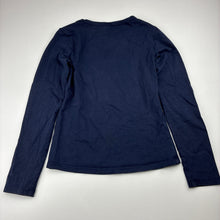 Load image into Gallery viewer, Girls Target, plain navy cotton blend long sleeve t-shirt, GUC, size 8,  