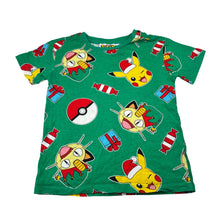Load image into Gallery viewer, Unisex Pokémon, Pikachu and Meowth Christmas cotton t-shirt, EUC, size 5,  