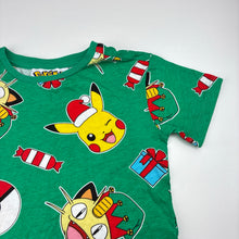 Load image into Gallery viewer, Unisex Pokémon, Pikachu and Meowth Christmas cotton t-shirt, EUC, size 5,  