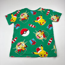 Load image into Gallery viewer, Unisex Pokémon, Pikachu and Meowth Christmas cotton t-shirt, EUC, size 5,  