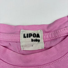 Load image into Gallery viewer, Girls LIPOA baby, pink cotton t-shirt, GUC, size 2,  