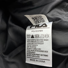 Load image into Gallery viewer, Unisex FILA, black zip hooded puffer jacket, EUC, size 8,  