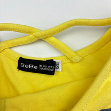 Load image into Gallery viewer, Girls BeBe, yellow ruffle tennis t-shirt, EUC, size 6,  