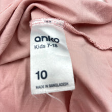 Load image into Gallery viewer, Girls Anko, plain pink cotton long sleeve t-shirt, GUC, size 10,  