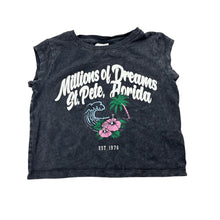 Load image into Gallery viewer, Girls Zara, cotton blend cap sleeve t-shirt, GUC, size 6-7,  