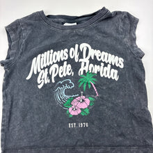 Load image into Gallery viewer, Girls Zara, cotton blend cap sleeve t-shirt, GUC, size 6-7,  