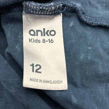 Load image into Gallery viewer, Unisex Anko, blue acid wash cotton t-shirt, GUC, size 12,  