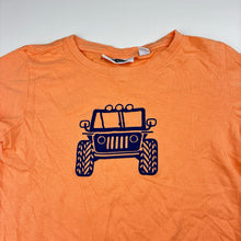 Load image into Gallery viewer, Unisex Lily &amp; Dan, orange off-road vehicle cotton t-shirt, EUC, size 7,  