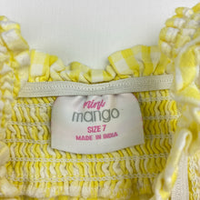 Load image into Gallery viewer, Girls Mini Mango, check cotton top, GUC, size 7,  