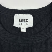 Load image into Gallery viewer, Unisex Seed, black cotton blend ribbed top, EUC, size 12,  