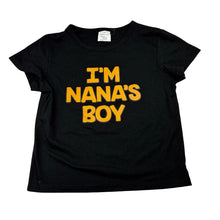 Load image into Gallery viewer, Boys black, black t-shirt, Nana, EUC, size 6,  
