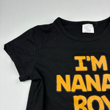 Load image into Gallery viewer, Boys black, black t-shirt, Nana, EUC, size 6,  