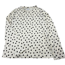 Load image into Gallery viewer, Girls Zara, cream polka dots long sleeve t-shirt, wash fade, FUC, size 11-12,  