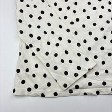 Load image into Gallery viewer, Girls Zara, cream polka dots long sleeve t-shirt, wash fade, FUC, size 11-12,  