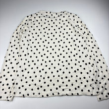 Load image into Gallery viewer, Girls Zara, cream polka dots long sleeve t-shirt, wash fade, FUC, size 11-12,  