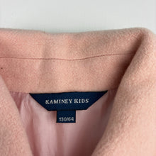 Load image into Gallery viewer, Girls KAMINEY KIDS, pink floral embroidered wool blend jacket, GUC, size 8,  
