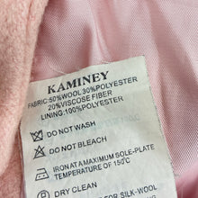 Load image into Gallery viewer, Girls KAMINEY KIDS, pink floral embroidered wool blend jacket, GUC, size 8,  