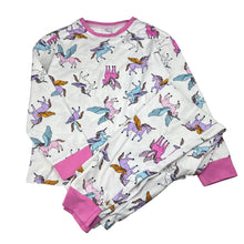 Load image into Gallery viewer, Girls Anko, winged unicorns cotton blend pyjama set, EUC, size 10,  