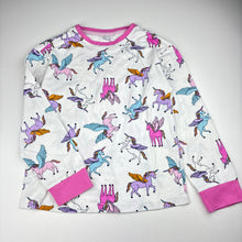 Load image into Gallery viewer, Girls Anko, winged unicorns cotton blend pyjama set, EUC, size 10,  