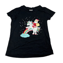 Load image into Gallery viewer, Girls Best&amp;Less, Santa Claus Christmas cotton t-shirt, GUC, size 12,  