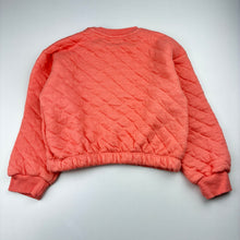 Load image into Gallery viewer, Girls DKNY, coral cotton blend sweater, embroidered, GUC, size 6,  