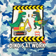 Load image into Gallery viewer, Boys Tilt, camo print dinosaur construction cotton t-shirt, NEW, size 5,  