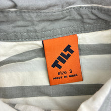 Load image into Gallery viewer, Boys Tilt, striped cotton short sleeve shirt, FUC, size 3,  