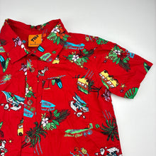 Load image into Gallery viewer, Boys Tilt, Christmas Santa Claus cotton short sleeve shirt, EUC, size 7,  