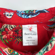 Load image into Gallery viewer, Unisex Best&amp;Less, Christmas Santa Claus cotton short sleeve shirt, EUC, size 5,  