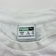 Load image into Gallery viewer, Unisex Puma, white cotton soccer t-shirt, EUC, size 9-10,  