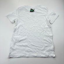 Load image into Gallery viewer, Unisex Puma, white cotton soccer t-shirt, EUC, size 9-10,  