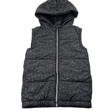 Load image into Gallery viewer, Girls Anko, black zip hooded puffer vest, EUC, size 8,  