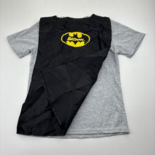 Load image into Gallery viewer, Boys DC Comics, Batman superhero t-shirt, detachable cape, EUC, size 6,  