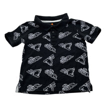 Load image into Gallery viewer, Boys Tilt, black digger/excavator cotton polo top, GUC, size 6,  
