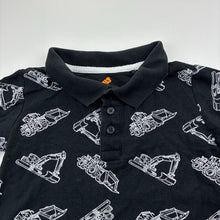 Load image into Gallery viewer, Boys Tilt, black digger/excavator cotton polo top, GUC, size 6,  