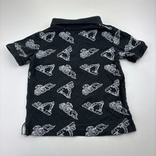 Load image into Gallery viewer, Boys Tilt, black digger/excavator cotton polo top, GUC, size 6,  