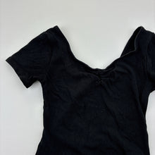 Load image into Gallery viewer, Girls Active &amp; Co, black cotton blend dance leotard, GUC, size 8,  