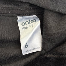 Load image into Gallery viewer, Girls Anko, black velour zip hooded sweater, EUC, size 6,  