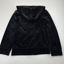 Load image into Gallery viewer, Girls Anko, black velour zip hooded sweater, EUC, size 6,  