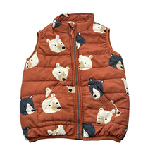 Load image into Gallery viewer, Boys Tilt, zip bear faces puffer vest, FUC, size 4,  