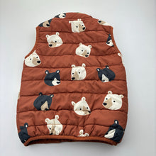 Load image into Gallery viewer, Boys Tilt, zip bear faces puffer vest, FUC, size 4,  