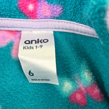 Load image into Gallery viewer, Girls Anko, zip fleece butterfly sweater, FUC, size 6,  