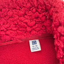 Load image into Gallery viewer, Unisex Uniqlo, red zip fleece jacket, FUC, size 11-12,  