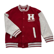 Load image into Gallery viewer, Unisex Harvard University, fleece lined varsity jacket, embroidered, FUC, size 6,  