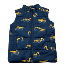 Load image into Gallery viewer, Boys Anko, digger/excavator zip puffer vest, EUC, size 6,  